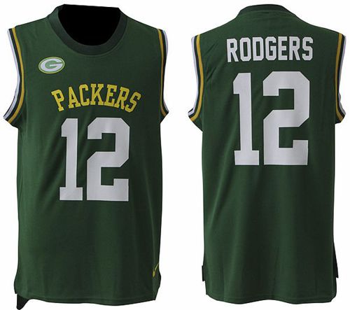 Nike Packers #12 Aaron Rodgers Green Team Color Men's Stitched NFL Limited Tank Top Jersey - Click Image to Close